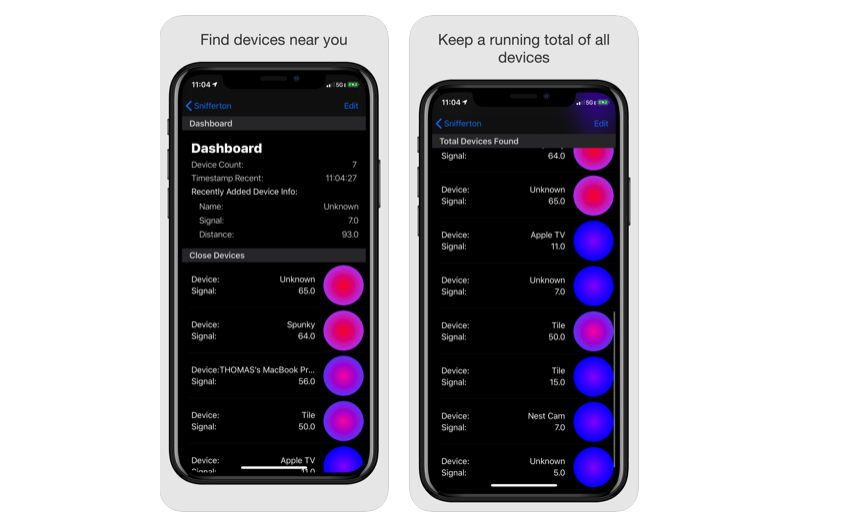 Find Bluetooth Devices near You with Snifferton