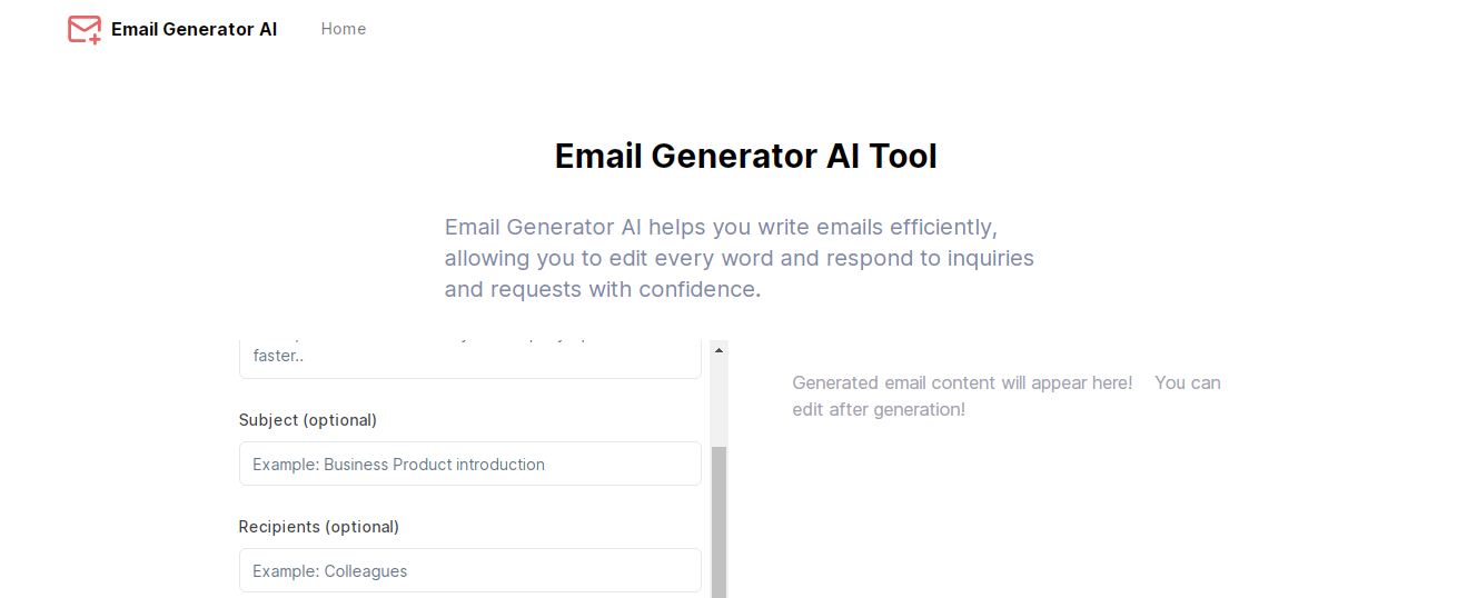 Email Generator AI